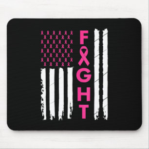 Breast Survivor American Flag Breast Cancer Awaren Mouse Pad