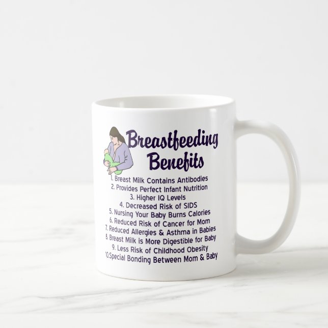 Breastfeeding Benefits Lactation Consultant Coffee Mug (Right)