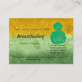 Breastfeeding Encouragement Calling Card