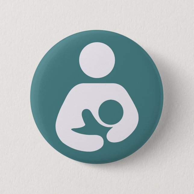 Breastfeeding Icon - Mauve 6 Cm Round Badge (Front)