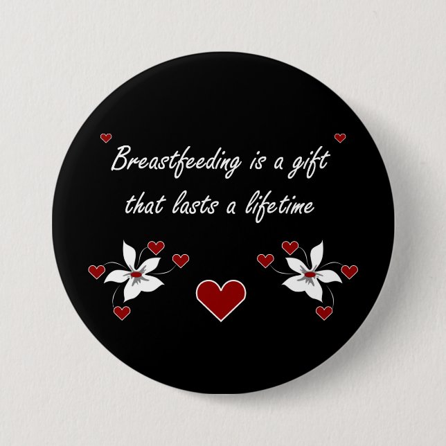 Breastfeeding is a Gift 7.5 Cm Round Badge (Front)