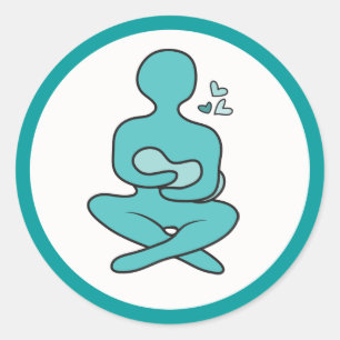 Breastfeeding Mother & Baby Classic Round Sticker