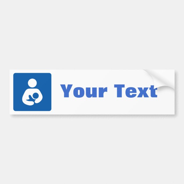 Breastfeeding / Nursing Icon Bumper Sticker (Front)