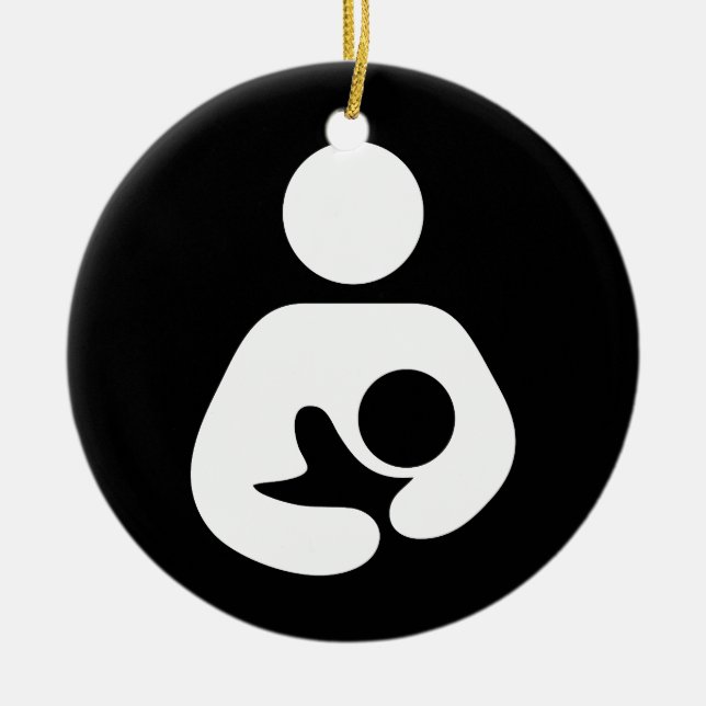 Breastfeeding / Nursing Icon Ceramic Ornament (Front)