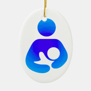 Breastfeeding / Nursing Icon Ceramic Tree Decoration