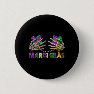 Breasthirt Mardi Gras 2025 Shirt Funny Beads Outli 6 Cm Round Badge