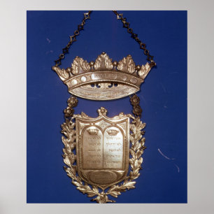 Breastplate or Shield for Torah Scroll Poster