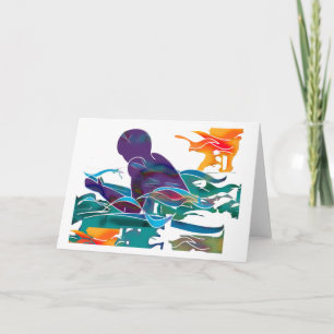 Breaststroke Cutout Card