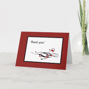 Breaststroke Swimmer Thank You Card