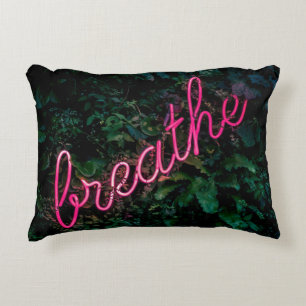 Breath Curved Word Art Street 3D Art Vintage Signa Decorative Cushion