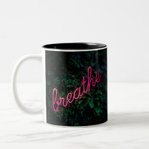 Breath Curved Word Art Street 3D Art Vintage Signa Two-Tone Coffee Mug