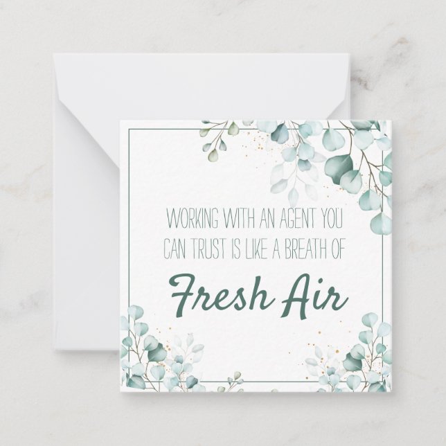 Breath of Fresh Air Real Estate Marketing Card (Front)