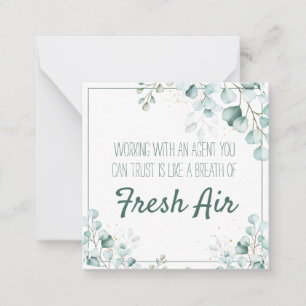 Breath of Fresh Air Real Estate Marketing Card
