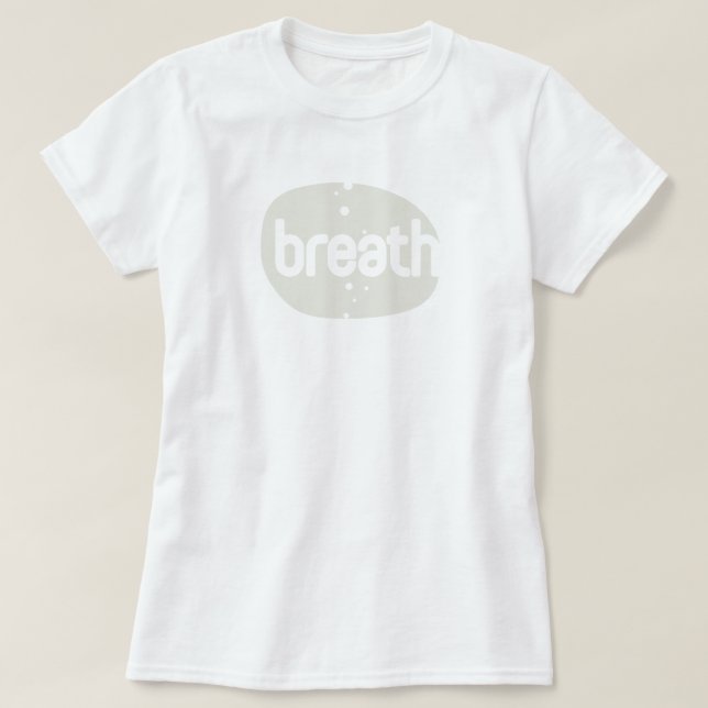 Breath Zone - White Yoga & Pilates T-shirt (Design Front)