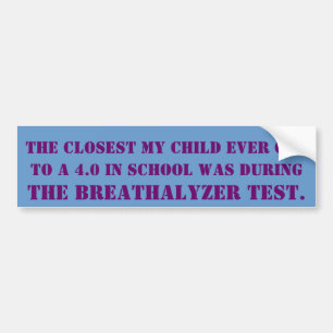 Breathalyzer Test Bumper Sticker