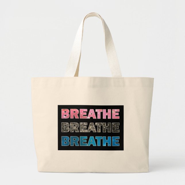 Breathe 009 large tote bag (Front)