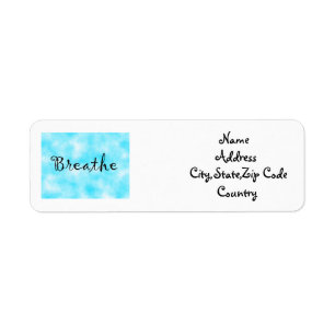 Breathe-address label return address label