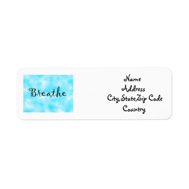 Breathe-address label return address label (Front)