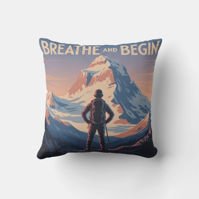 Breathe And Begin Cushion (Back)