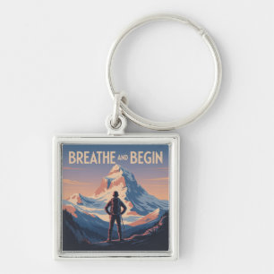 Breathe And Begin Key Ring