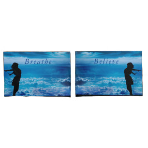 BREATHE and BELIEVE Inspirational Pillow Cases