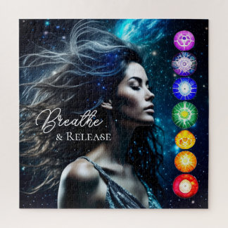 Breathe and Release | Beautiful Ethereal Woman Jigsaw Puzzle