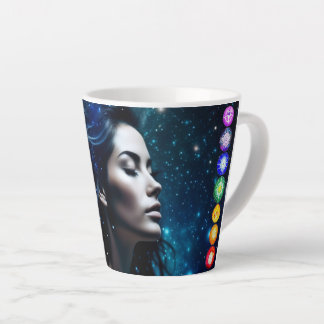 Breathe and Release | Beautiful Ethereal Woman Latte Mug