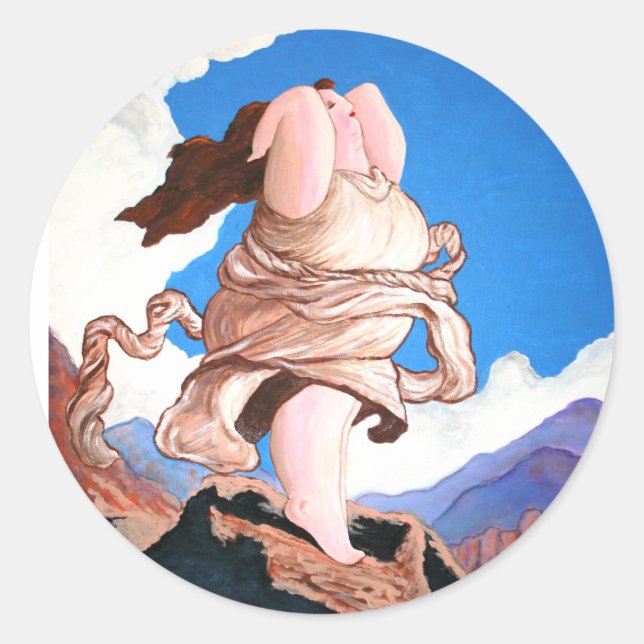 Breathe...and unlock the Goddess within! Classic R Classic Round Sticker (Front)