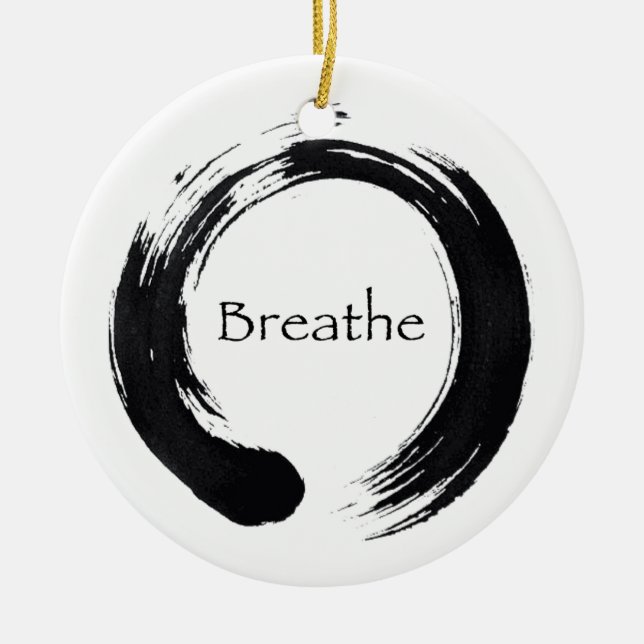 Breathe & Balance Enso Ornament (Front)