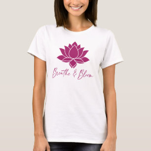 Breathe & Bloom Lotus Design T-Shirt
