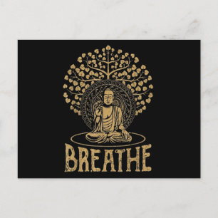 Breathe Buddha Idea Yoga and Meditation Postcard