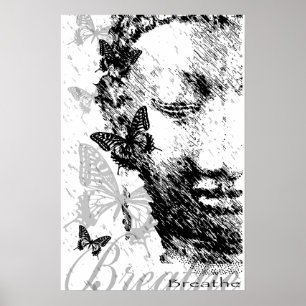 Breathe Buddha Poster