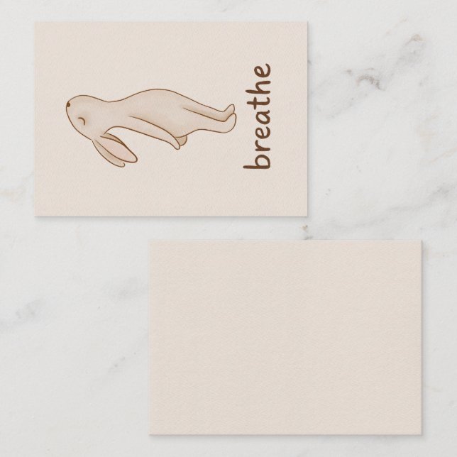 Breathe Bunny Mini Enclosure Card (Front/Back)