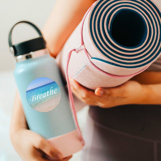 Breathe Cayman Islands Relaxing Beach Reminder Classic Round Sticker