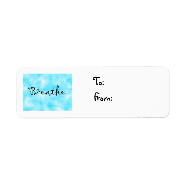 Breathe-christmas label return address label (Front)