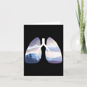 Breathe Clean Air Lungs Go Outside T Shirt Earth D Card