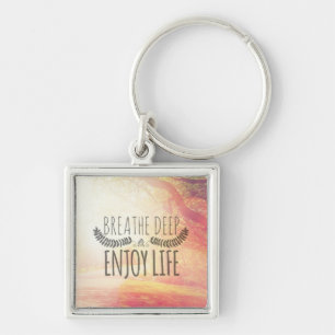 Breathe Deep Key Ring