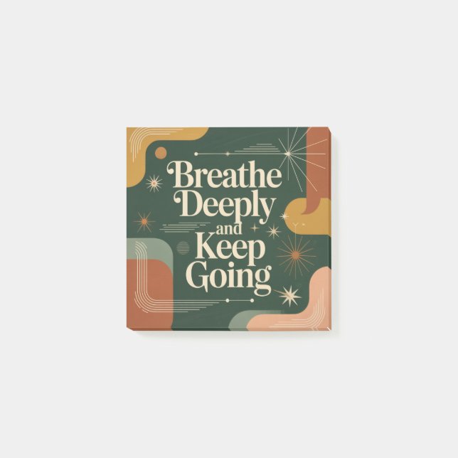 Breathe Deeply And Keep Going Post-it Notes (Front)