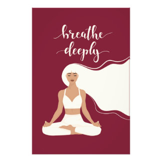 Breathe Deeply Meditation Viva Magenta Photo Print