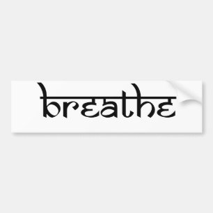Breathe Design on Sanskrit Style Bumper Sticker