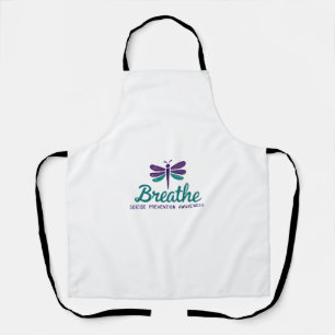 Breathe Dragonfly Suicide Prevention mental health Apron