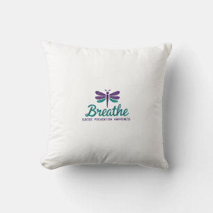 Breathe Dragonfly Suicide Prevention mental health Cushion