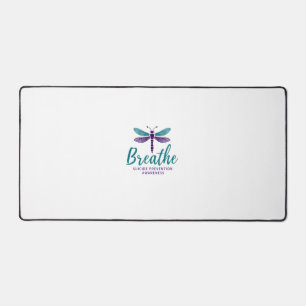Breathe Dragonfly Suicide Prevention mental health Desk Mat