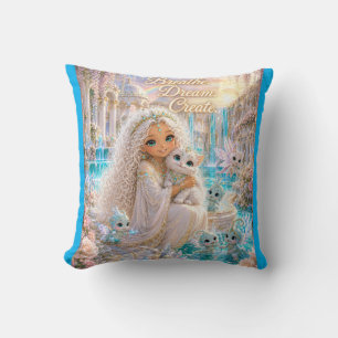 Breathe. Dream. Create. Fantasy Throw Pillow