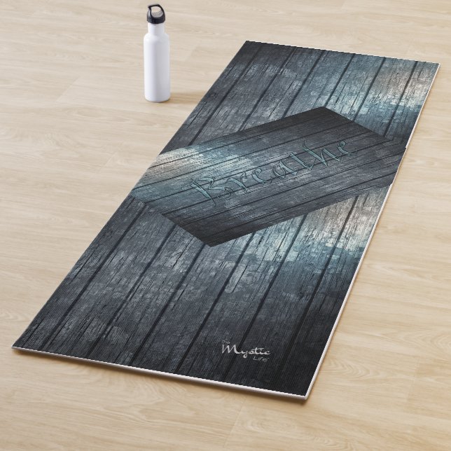 "Breathe" (Grey) Yoga Mat (In Situ)