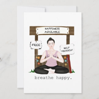 breathe happy thank you card