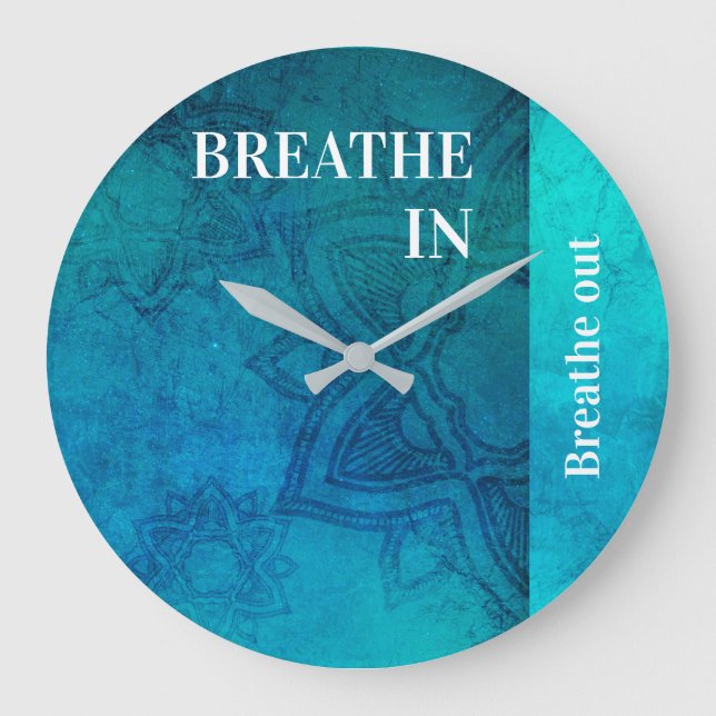 Breathe in breathe out Acrylic Wall Clock (Front)