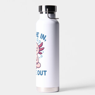 Breathe In Bubble Out Axolotl Yoga Water Bottle