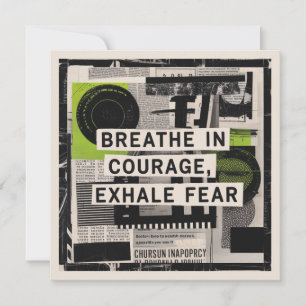 Breathe In Courage, Exhale Fear Thank You Card