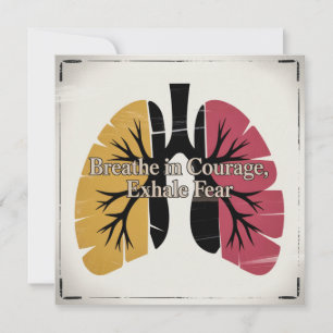 Breathe In Courage, Exhale Fear Thank You Card